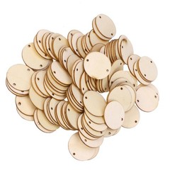 100Pcs Unfinished Wooden Circles for Crafts Wedding Centerpieces