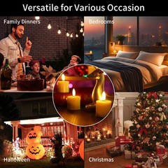 YBU Rechargeable Flameless Tea 1.6 inches x x 2.2 inches, Amber