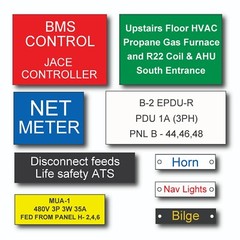 Engraved Electrical Panel Labels, Phenolic Labels, Breaker Box Labels, Meter tag