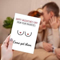 Naughty Valentines Day Card for Boyfriend Husband Fiance Him, Adult Humor Val…