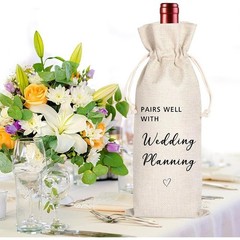 Eco-Friendly Cotton Wine Bag Drawstring Parties Engagement Wedding Graduation US