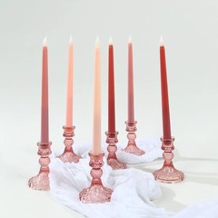 8 PINK 11″ tall LED Mixed Flameless Taper Candles Lights Wedding Centerpieces