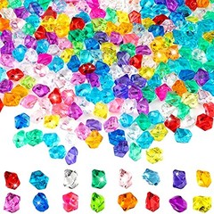 Syhood 400 Piece Multicolor Acrylic Gems Ice Cubes Set Fake Crushed Multi-color