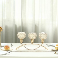 16″ wide Candelabra Beaded Globes Candle Holders Centerpiece Wedding Decorations