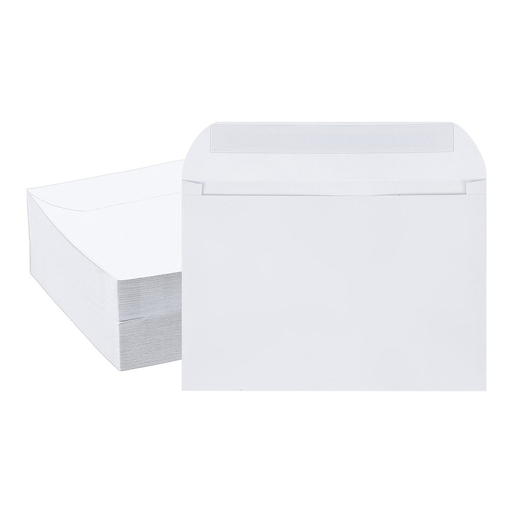 100 Pcs Self Sealing Invitation Envelopes 7.8×5.5 Inch White A7