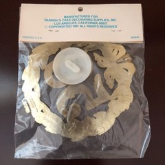 Vintage New 50th Anniversary Cake Topper Gold by Magic Line