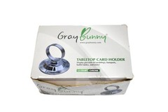 GrayBunny Tabletop Card Holders Set 12 Count Chrome Place Card Stands Wedding