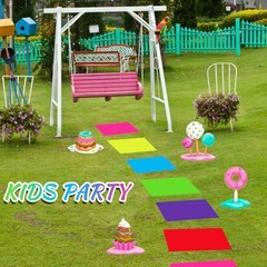 Colorful PVC Floor Stickers Candy Donut Theme Land Runway 16.1 x 10.2 Inch 30