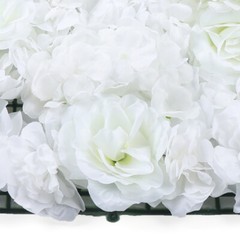 6Pcs Artificial Flower Wall Panel Backdrop Wedding Party Background Venue Decor