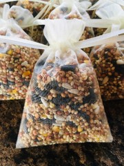 50 Bird Seed «Toss Me» Ivory Bags – Wedding Favors, All Natural, Eco-Friendly