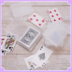 18 Pack Clear Playing Card Cases, 3.7 X 2.7 X 0.9 in Plastic Deck Box with Snap