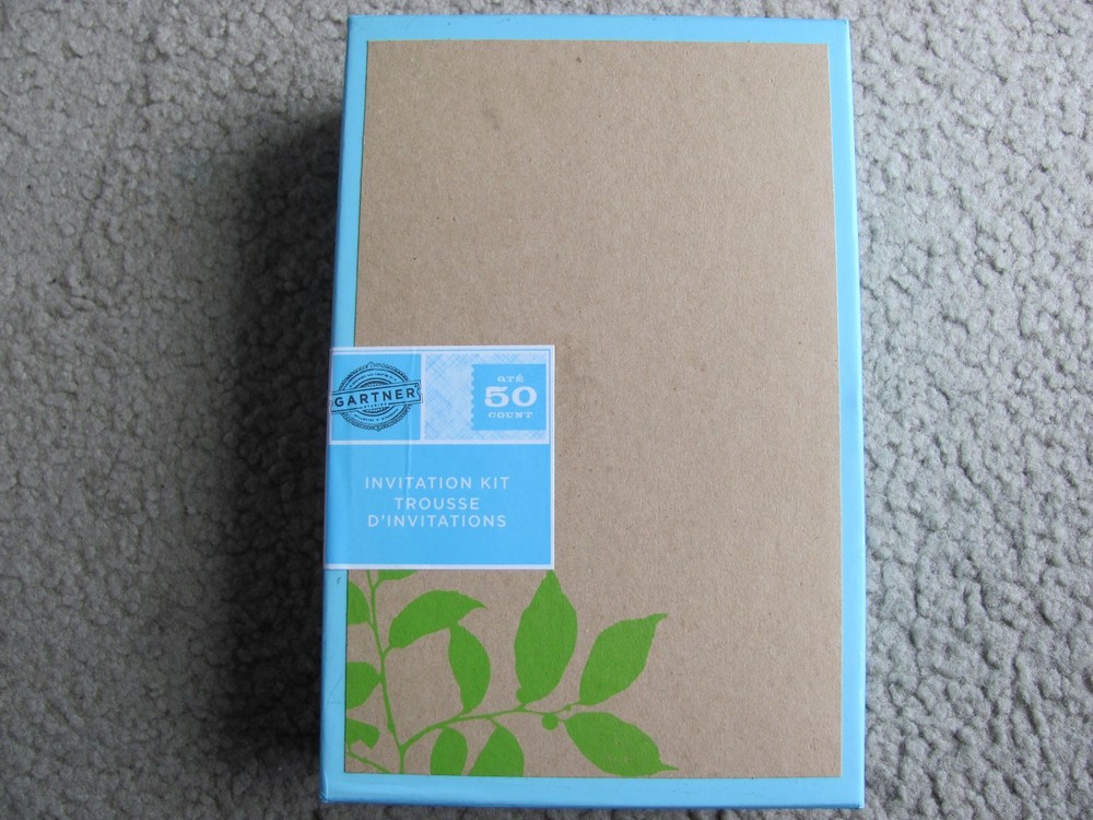 Brand New Gartner Botanical Kraft Invite stationery Kit 50 Count