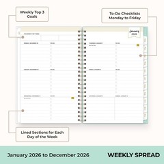 Blue Sky Day Designer 2026 Weekly and Monthly Planner Calendar, January 2026 …