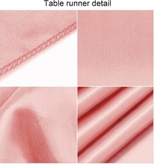 4x Rose Gold Satin 12″x 108» Table Runner Bright Silk Smooth Wedding Banquet