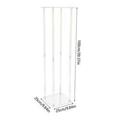 Clear Acrylic Flower Stand 39 Tall Column Vase Centerpieces Wedding Decoration
