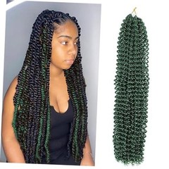 Dark Green Passion Twist Hair 24 Inch 1 Pack Water 24 Inch (Pack of 1) #DGreen