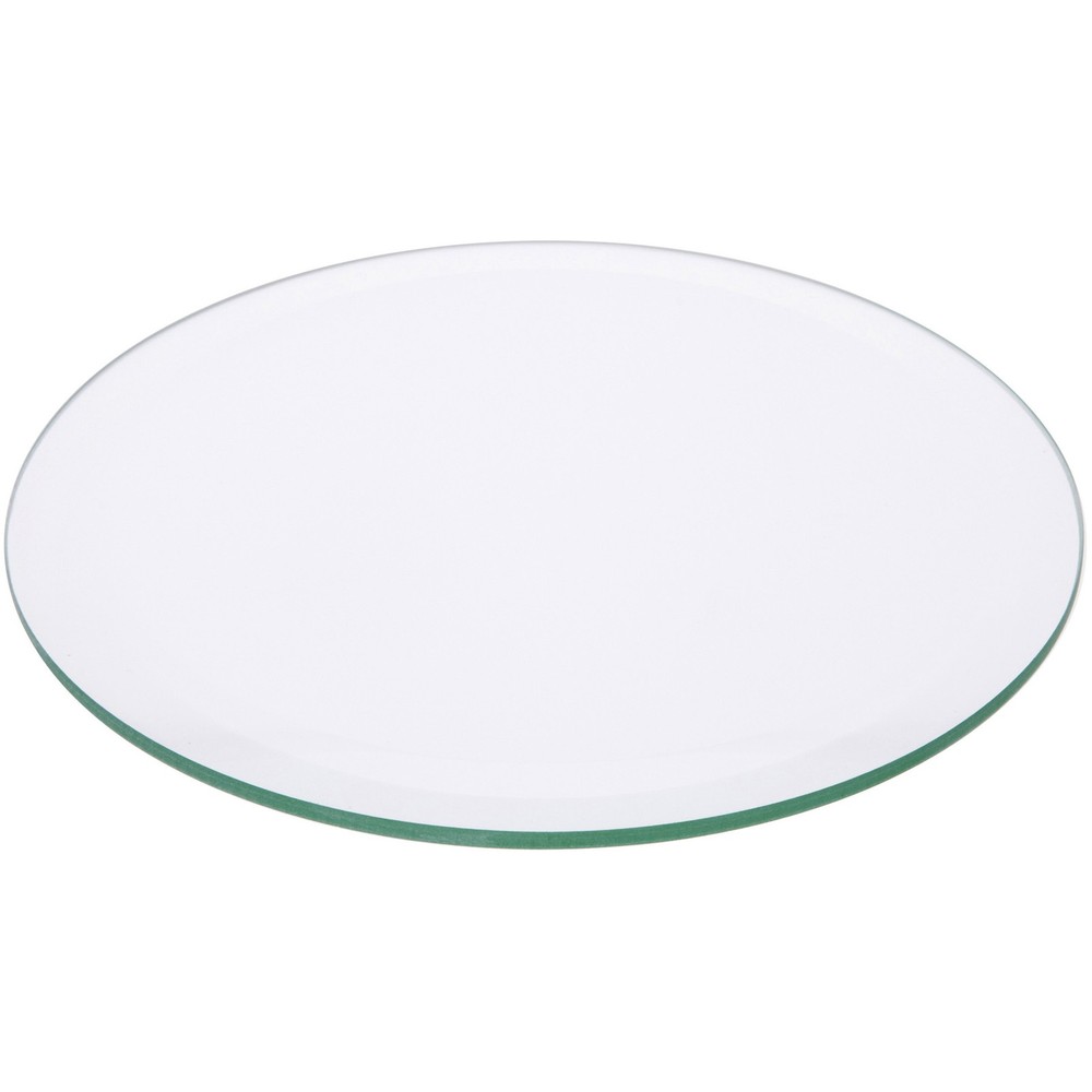 Plymor 6″ Round, 5mm Thick Beveled Clear Glass Circle