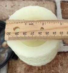 VINTAGE BLACK METAL WALKING CANDLE HOLDER W/ FINGER LOOP + FLAMELESS CANDLE