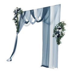 Decorative Artificial Flowers Artificial Wedding Arch Flower Kit With Drapes