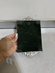 Wedding Invitation Holder / Feet Silver Plate Mirrors Tray Ballard Wall Art VTG