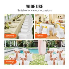 Uimoso 100PCS White Stretch Spandex Chair Covers for Weddings, and Dining