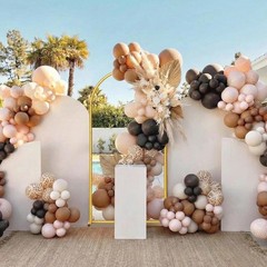 7.2FT Metal Wedding Arch Backdrop Stand for Wedding Ceremony Birthday Party Gold