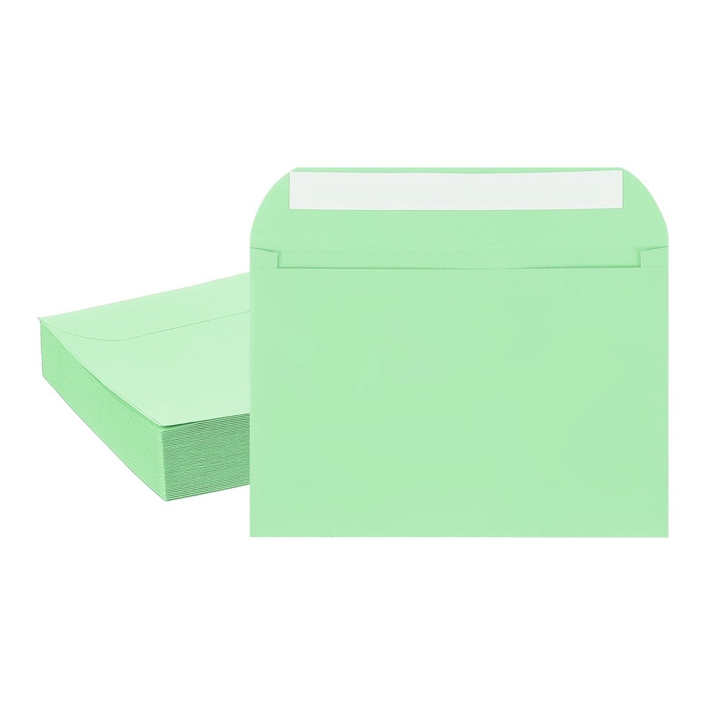 50pcs A7 Self Sealing Invitation Envelopes 7.8×5.5 Inch Light Green