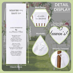 Reserved Memorial Wedding Chair Sign,Wedding Memorial Chair Sign,Linen 15 X 50 I