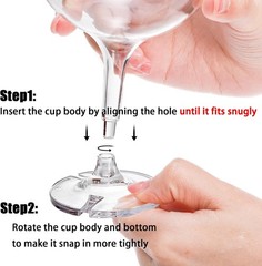 Peohud Set of 20 Coupe Cocktail Glasses, 5 Oz Small Acrylic 5.1 Ounces, Clear