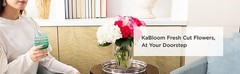 – Blue Sapphire Orchid Bouquet of 10 Fresh Blue Orchid with Vase –