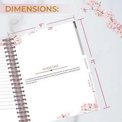 Beautiful Bridal Wedding Planner – 9″ x 11″ Wedding Planner Book and Organizer w