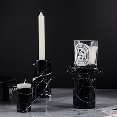 Candle Holder Real Luxurious Natural Marble Candlestick Holder for A Style