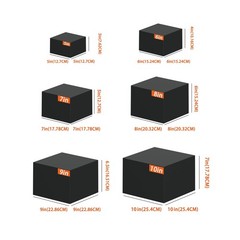 Black Acrylic Display Riser Stackable Buffet Food Pedestal Lightweight for