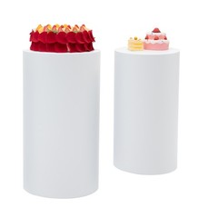 3 Piece Round Cylinder Pedestal Stands For Party Wedding Party Display Decor