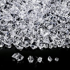 Syhood 570 Pcs 5 Sizes Clear Ice Rocks – Plastic Gemstones
