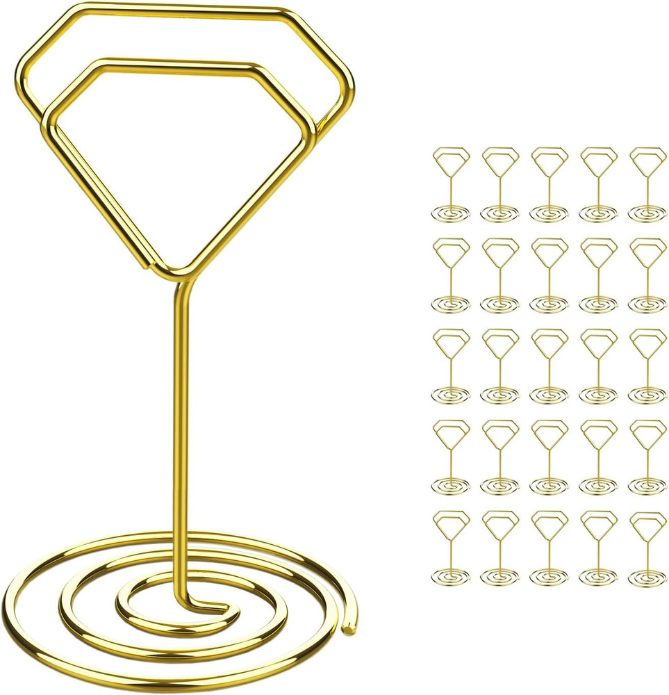 26Pcs Table Number Holders, Elegant Place Card Holders, Picture Holder for Table