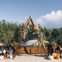Triangle Wedding Ceremony Arch Wooden Backdrop Stand Heavy Garden Arbor Frame