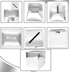 SietDESEO Silver Card Box Wedding 7.8 X X INCH,