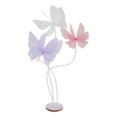 White& Pink& Purple Giant 3-head Artificial Butterfly Wedding Decoration