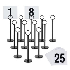 New Star Foodservice Ring Clip Table Number Card Holders with Number Cards 1 …