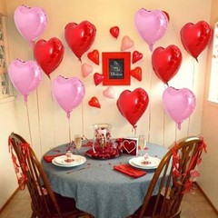 30Pcs 18 Inch Red Pink Heart Balloons Valentine’s Day Heart 30pcs-pink Red