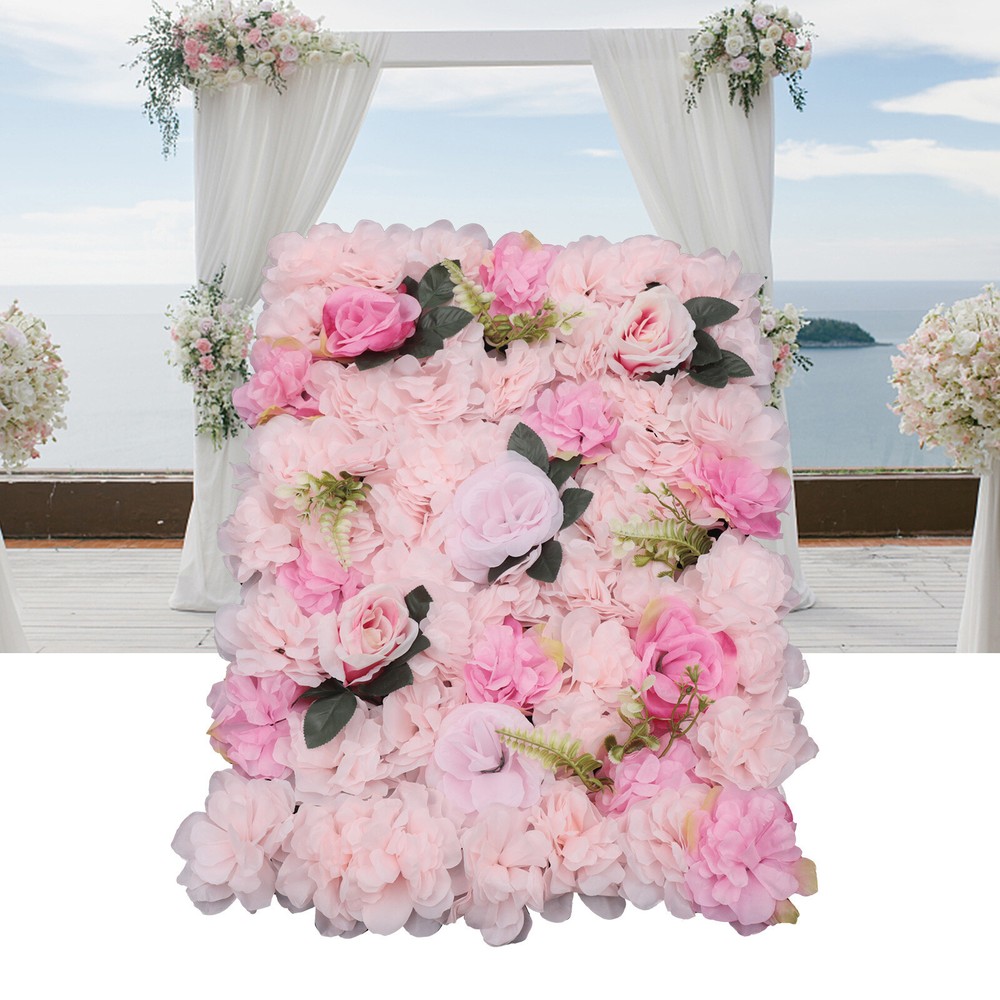 12pcs Artificial Flower Panels 24″x16″ Romantic Floral Backdrop Wedding Decor
