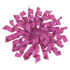6 Pcs 4 Inch Grosgrain Curly Bows for Gift Wrapping Self-Adhesive Rose Purple