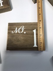 Set Handmade Wood Blocks Table Numbers 1-10 for Events,Parties,Special Occasions