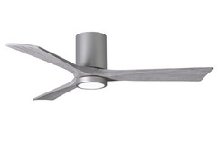 Matthews Fan IR3HLK-BN-BW-52 Irene-3HLK three-blade flush mount paddle fan in Br