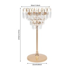 Crystal Tiered Flower Stand Gold Wedding Centerpiece Vase For Table Decor