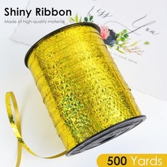 Gold Curling Ribbon – 500 Yard Shiny Metallic Curly Gift Ribbon for Laser-Gold