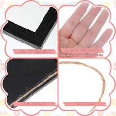 4×6 Black Hanging Collage Picture Frames Set of 2, 8 Openings Collage Photo F…
