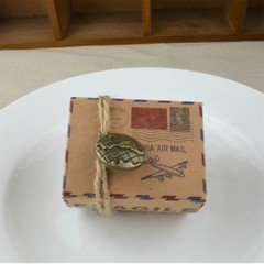50pcs/pack Wedding Party Candy Box Kraft Post Shape Anti-Scratch Boxes Bags
