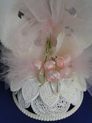 New Vintage Wilton «Flowering Bell» wedding Cake Top with Pink , 103-2174, 1983